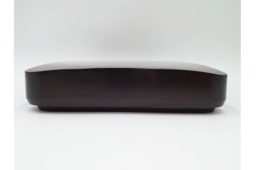 上質な木味　富作　紫檀製　艶やかな木目が映える硯箱　共箱付き　(R-084804)