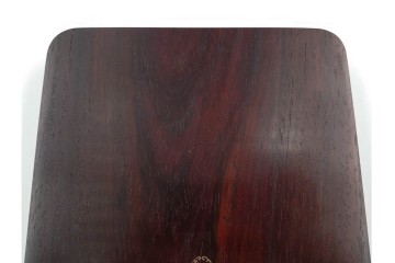 上質な木味　富作　紫檀製　艶やかな木目が映える硯箱　共箱付き　(R-084804)