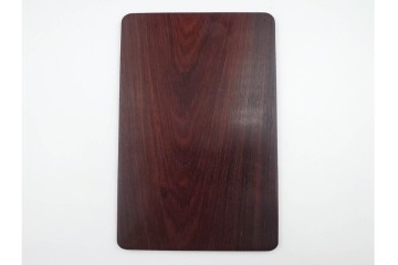 上質な木味　富作　紫檀製　艶やかな木目が映える硯箱　共箱付き　(R-084804)