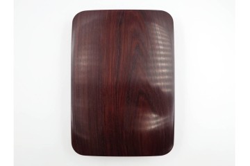 上質な木味　富作　紫檀製　艶やかな木目が映える硯箱　共箱付き　(R-084804)