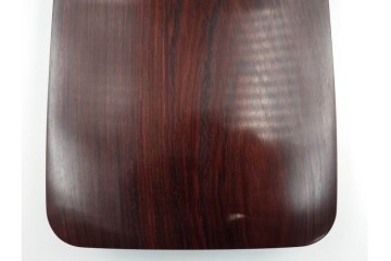 上質な木味　富作　紫檀製　艶やかな木目が映える硯箱　共箱付き　(R-084804)
