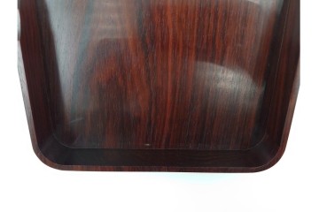 上質な木味　富作　紫檀製　艶やかな木目が映える硯箱　共箱付き　(R-084804)