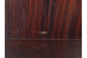 上質な木味　富作　紫檀製　艶やかな木目が映える硯箱　共箱付き　(R-084804)