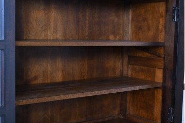 中古　美品　松本民芸家具　落ち着きのある洗練された佇まいが魅力のG-1型面取食器棚　定価約57万円相当　(R-084810)