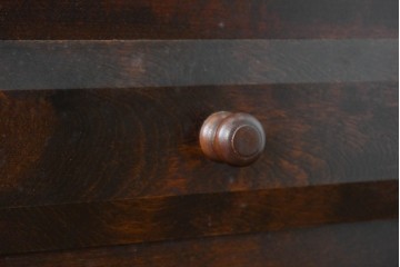 中古　美品　松本民芸家具　落ち着きのある洗練された佇まいが魅力のG-1型面取食器棚　定価約57万円相当　(R-084810)