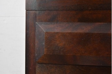 中古　美品　松本民芸家具　落ち着きのある洗練された佇まいが魅力のG-1型面取食器棚　定価約57万円相当　(R-084810)