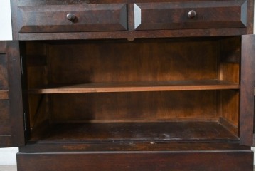 中古　美品　松本民芸家具　落ち着きのある洗練された佇まいが魅力のG-1型面取食器棚　定価約57万円相当　(R-084810)