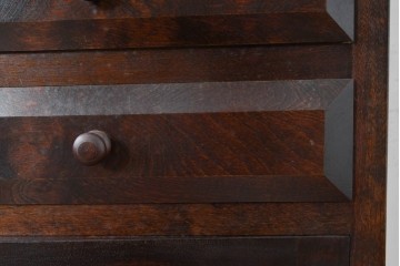 中古　美品　松本民芸家具　落ち着きのある洗練された佇まいが魅力のG-1型面取食器棚　定価約57万円相当　(R-084810)