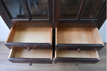 中古　美品　松本民芸家具　落ち着きのある洗練された佇まいが魅力のG-1型面取食器棚　定価約57万円相当　(R-084810)