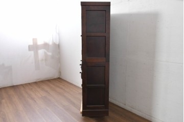 中古　美品　松本民芸家具　落ち着きのある洗練された佇まいが魅力のG-1型面取食器棚　定価約57万円相当　(R-084810)