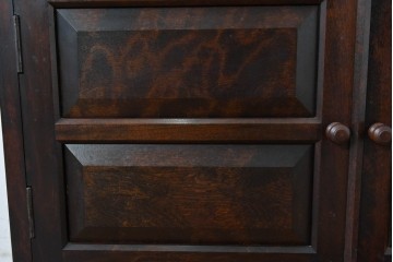 中古　美品　松本民芸家具　落ち着きのある洗練された佇まいが魅力のG-1型面取食器棚　定価約57万円相当　(R-084810)