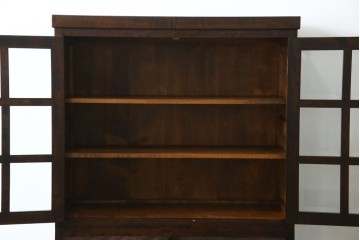 中古　美品　松本民芸家具　落ち着きのある洗練された佇まいが魅力のG-1型面取食器棚　定価約57万円　(R-084810)