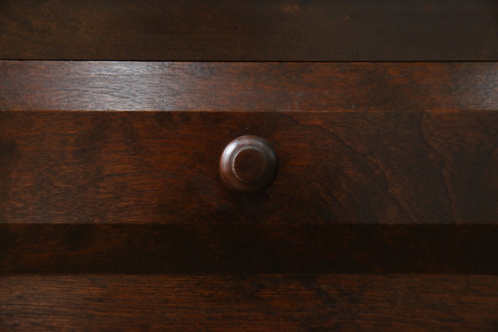 中古　美品　松本民芸家具　落ち着きのある洗練された佇まいが魅力のG-1型面取食器棚　定価約57万円　(R-084810)