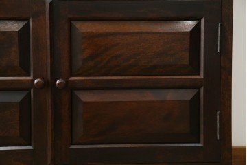 中古　美品　松本民芸家具　落ち着きのある洗練された佇まいが魅力のG-1型面取食器棚　定価約57万円　(R-084810)