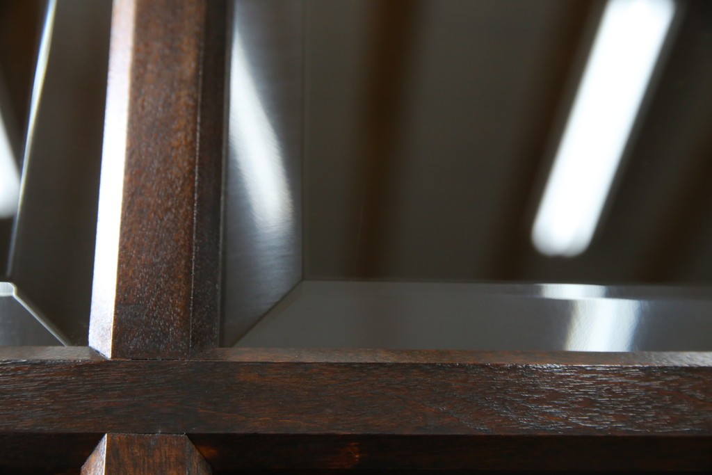 中古　美品　松本民芸家具　落ち着きのある洗練された佇まいが魅力のG-1型面取食器棚　定価約57万円　(R-084810)