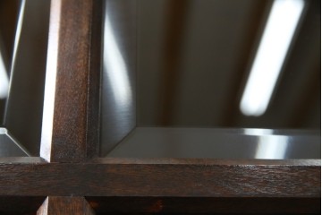 中古　美品　松本民芸家具　落ち着きのある洗練された佇まいが魅力のG-1型面取食器棚　定価約57万円　(R-084810)