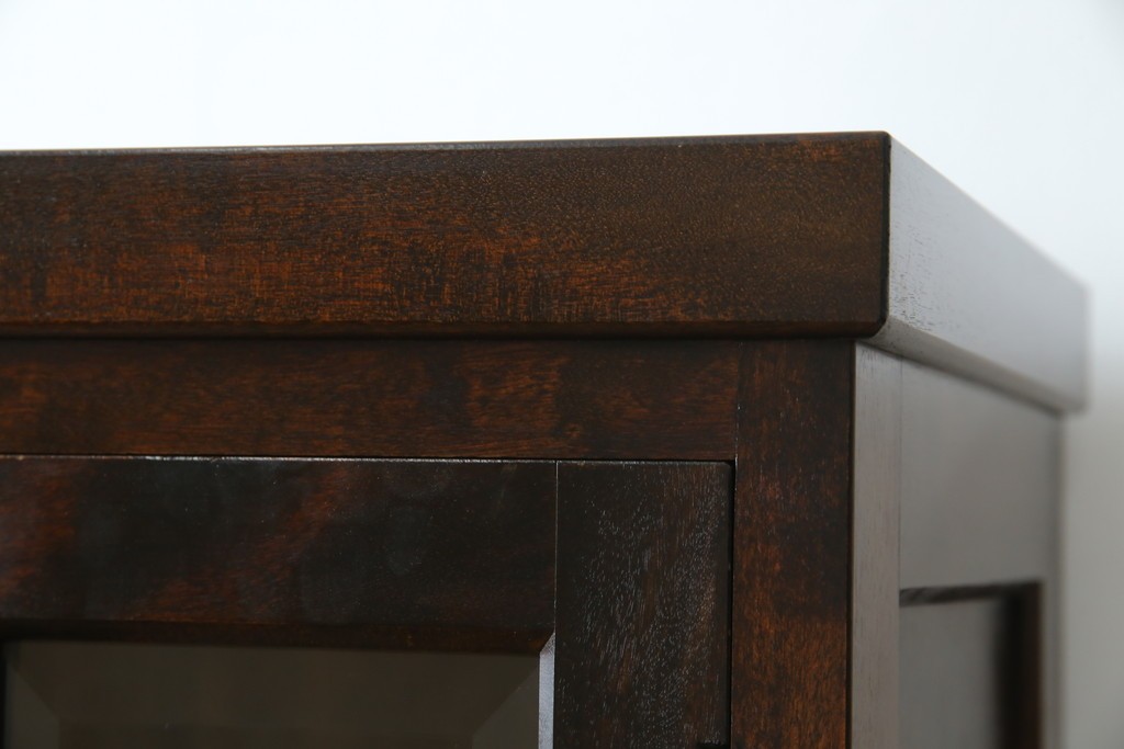 中古　美品　松本民芸家具　落ち着きのある洗練された佇まいが魅力のG-1型面取食器棚　定価約57万円　(R-084810)