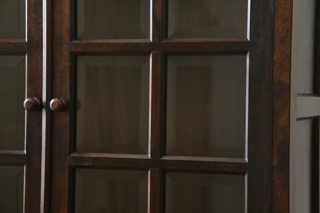 中古　美品　松本民芸家具　落ち着きのある洗練された佇まいが魅力のG-1型面取食器棚　定価約57万円　(R-084810)