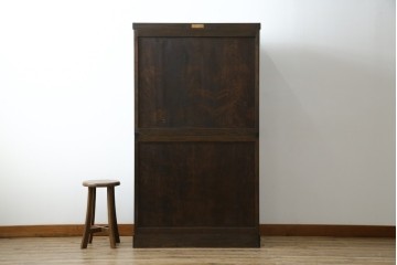 中古　美品　松本民芸家具　落ち着きのある洗練された佇まいが魅力のG-1型面取食器棚　定価約57万円　(R-084810)