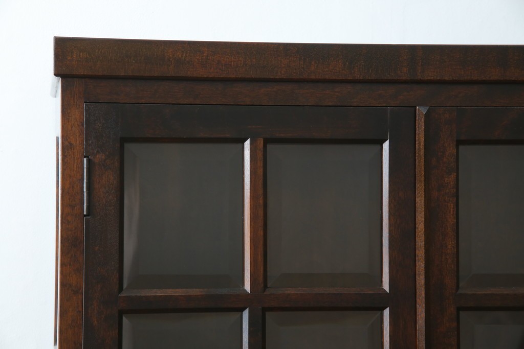 中古　美品　松本民芸家具　落ち着きのある洗練された佇まいが魅力のG-1型面取食器棚　定価約57万円　(R-084810)