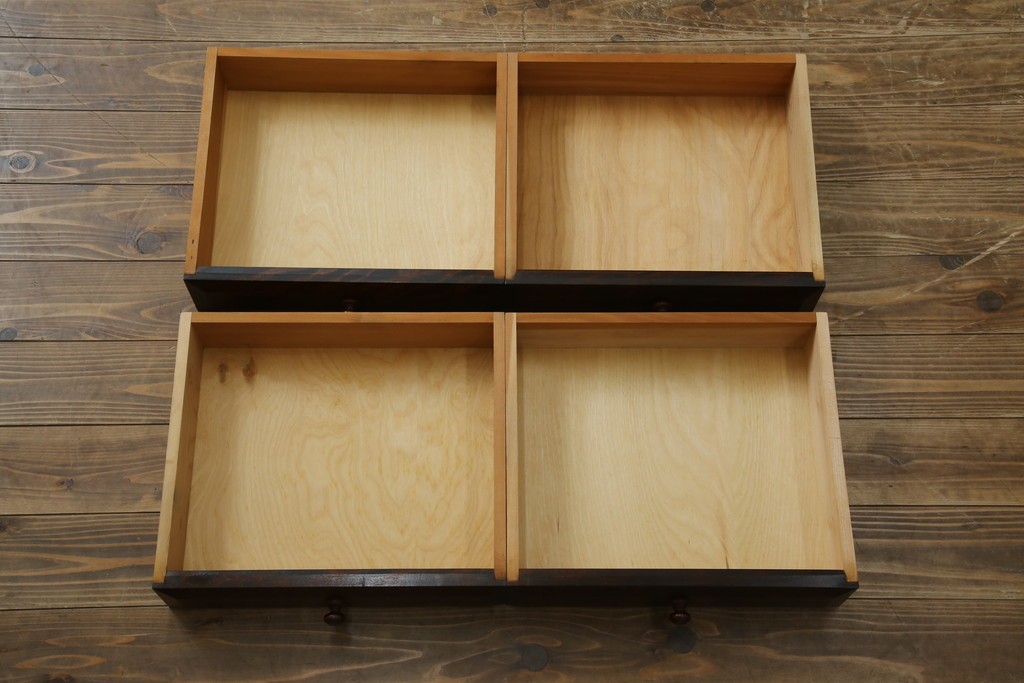 中古　美品　松本民芸家具　落ち着きのある洗練された佇まいが魅力のG-1型面取食器棚　定価約57万円　(R-084810)