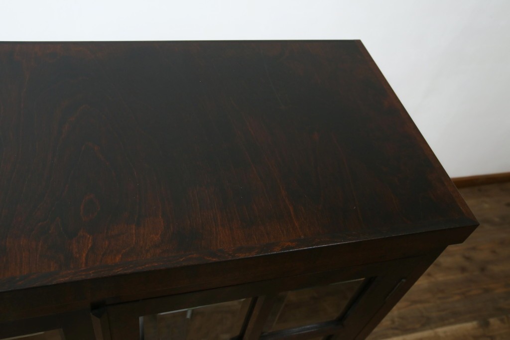 中古　美品　松本民芸家具　落ち着きのある洗練された佇まいが魅力のG-1型面取食器棚　定価約57万円　(R-084810)