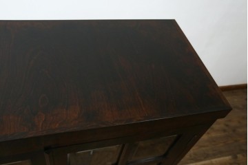 中古　美品　松本民芸家具　落ち着きのある洗練された佇まいが魅力のG-1型面取食器棚　定価約57万円　(R-084810)