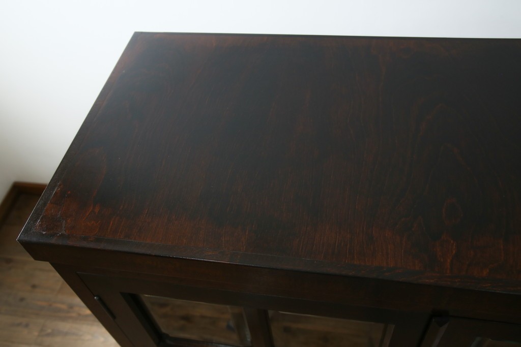 中古　美品　松本民芸家具　落ち着きのある洗練された佇まいが魅力のG-1型面取食器棚　定価約57万円　(R-084810)