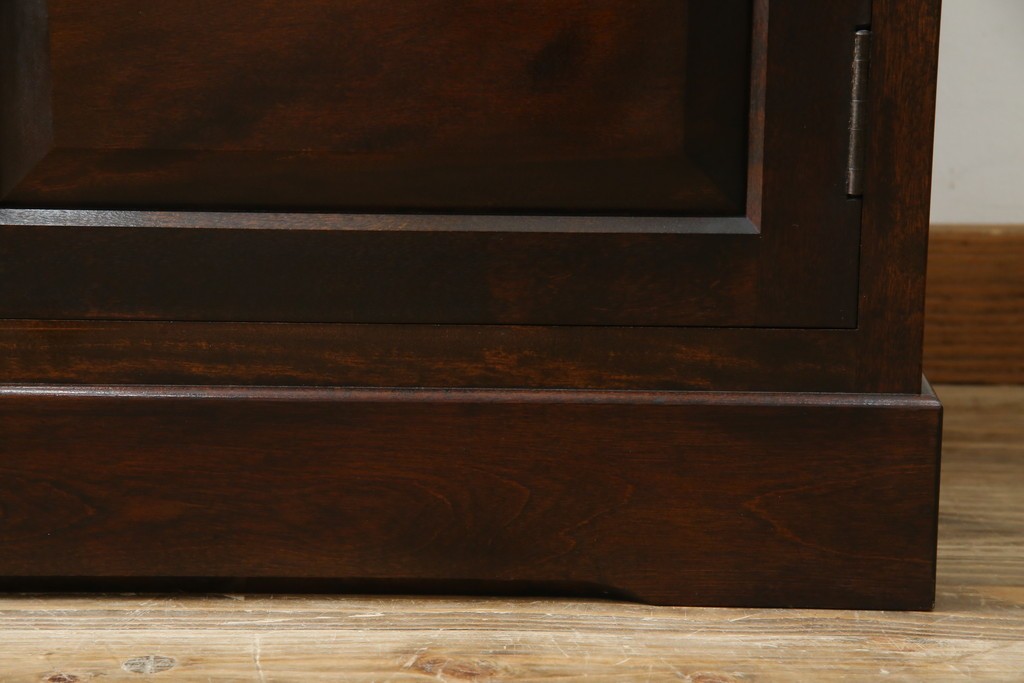 中古　美品　松本民芸家具　落ち着きのある洗練された佇まいが魅力のG-1型面取食器棚　定価約57万円　(R-084810)