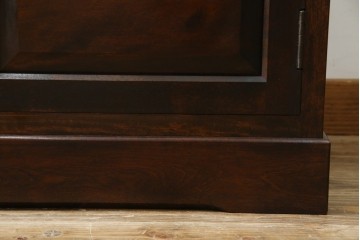 中古　美品　松本民芸家具　落ち着きのある洗練された佇まいが魅力のG-1型面取食器棚　定価約57万円　(R-084810)