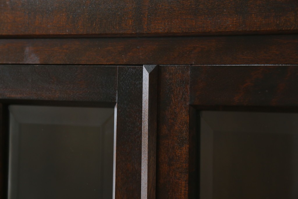 中古　美品　松本民芸家具　落ち着きのある洗練された佇まいが魅力のG-1型面取食器棚　定価約57万円　(R-084810)