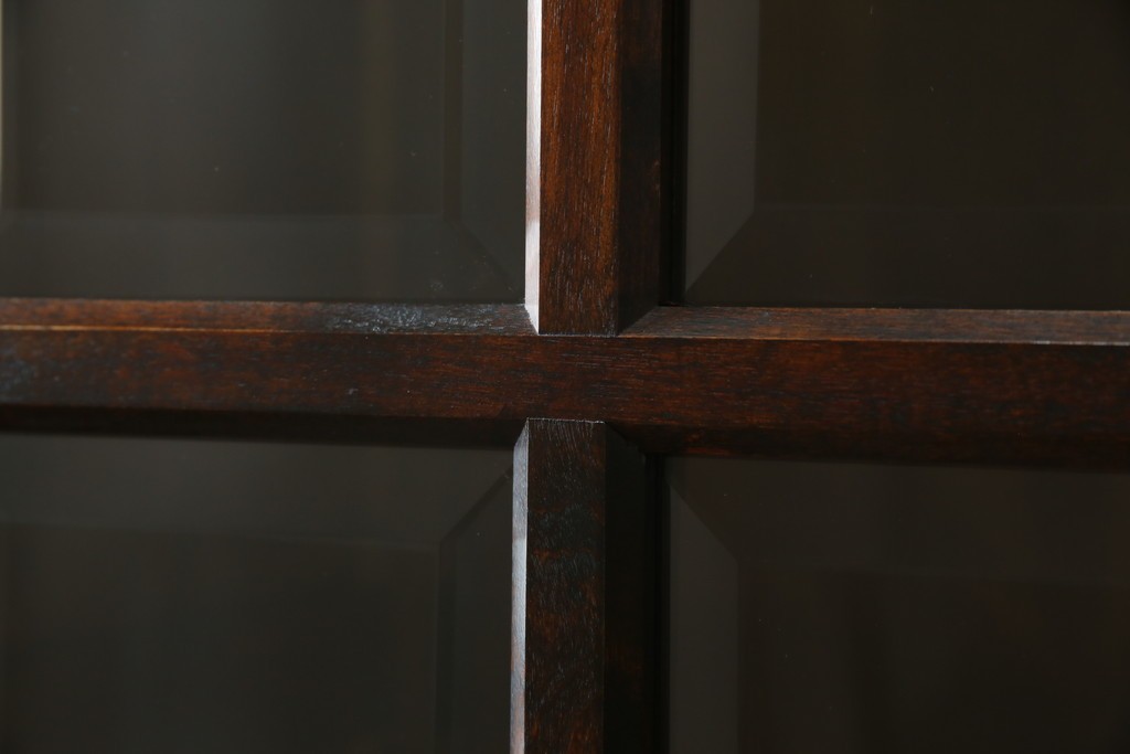 中古　美品　松本民芸家具　落ち着きのある洗練された佇まいが魅力のG-1型面取食器棚　定価約57万円　(R-084810)