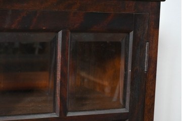 《脚(台輪)取り付け加工費込み》　中古　美品　松本民芸家具　G-1型面取食器棚　落ち着きのある洗練された佇まいが魅力のキャビネット　(R-084811)