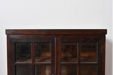 《脚(台輪)取り付け加工費込み》　中古　美品　松本民芸家具　G-1型面取食器棚　落ち着きのある洗練された佇まいが魅力のキャビネット　(R-084811)