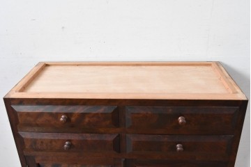 《天板取り付け加工費込み》　中古　美品　松本民芸家具　G-1型面取食器棚　落ち着きのある洗練された佇まいが魅力のキャビネット　(R-084812)