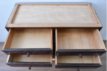 《天板取り付け加工費込み》　中古　美品　松本民芸家具　G-1型面取食器棚　落ち着きのある洗練された佇まいが魅力のキャビネット　(R-084812)