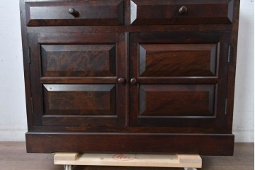 《天板取り付け加工費込み》　中古　美品　松本民芸家具　G-1型面取食器棚　落ち着きのある洗練された佇まいが魅力のキャビネット　(R-084812)