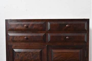 《天板取り付け加工費込み》　中古　美品　松本民芸家具　G-1型面取食器棚　落ち着きのある洗練された佇まいが魅力のキャビネット　(R-084812)