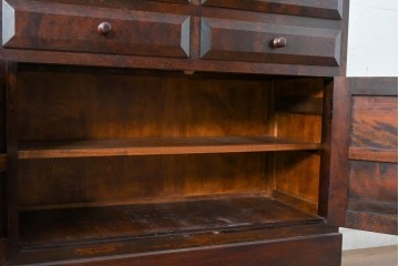 《天板取り付け加工費込み》　中古　美品　松本民芸家具　G-1型面取食器棚　落ち着きのある洗練された佇まいが魅力のキャビネット　(R-084812)