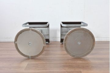 中古　美品　イタリア高級家具　ADAL(アダル)　Lapalma(ラパルマ)　LEM(レム)　洗練されたフォルムと優れた座り心地が魅力の昇降式カウンタースツール2脚　セット定価約20万円相当　(R-084814)