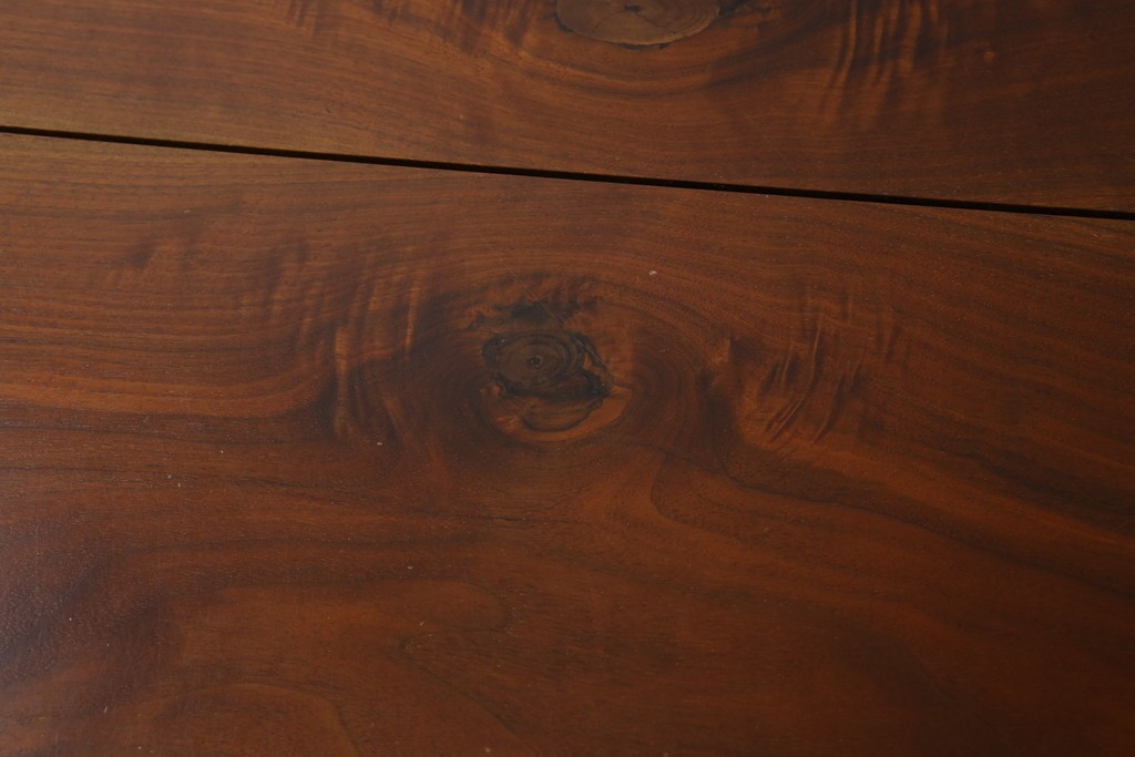 和製ヴィンテージ　美品　刻印なしの年代もの!!　ジョージ・ナカシマ(George Nakashima)　美しい木目とどっしりとした佇まいが魅力的なMINGUREN DINING(ミングレン)ダイニングテーブル　(R-084816)