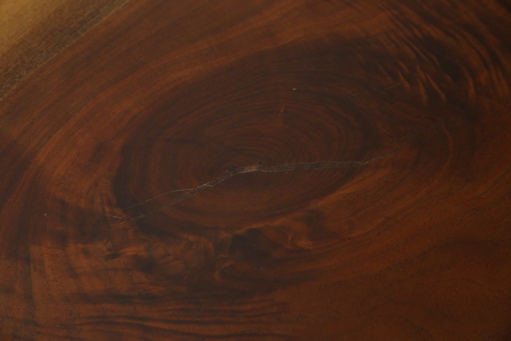 和製ヴィンテージ　美品　刻印なしの年代もの!!　ジョージ・ナカシマ(George Nakashima)　美しい木目とどっしりとした佇まいが魅力的なMINGUREN DINING(ミングレン)ダイニングテーブル　(R-084816)