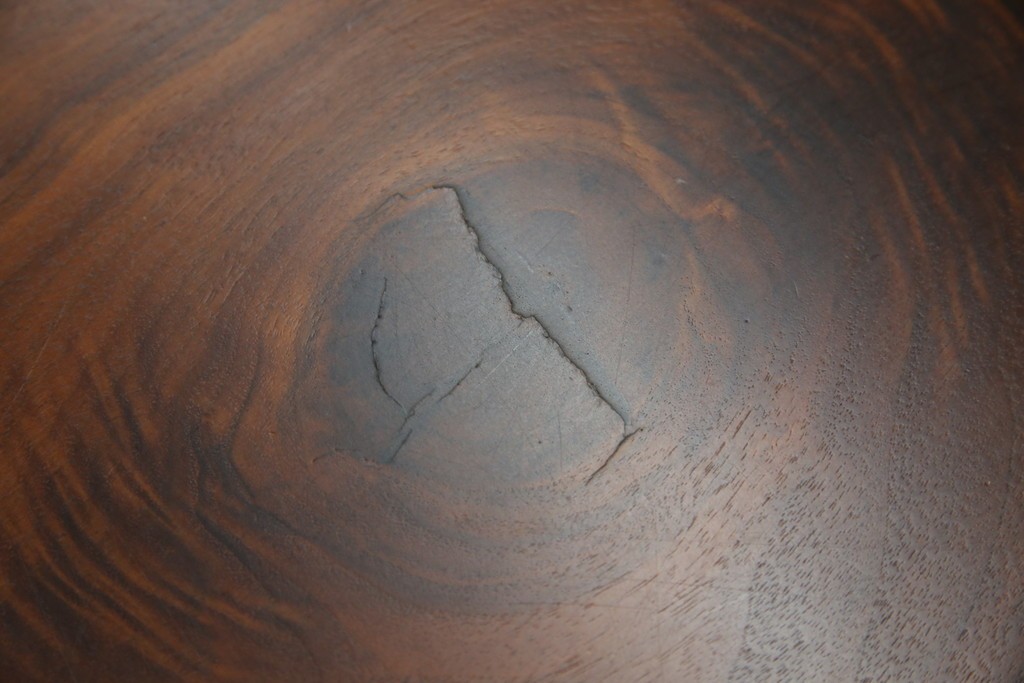 和製ヴィンテージ　美品　刻印なしの年代もの!!　ジョージ・ナカシマ(George Nakashima)　美しい木目とどっしりとした佇まいが魅力的なMINGUREN DINING(ミングレン)ダイニングテーブル　(R-084816)