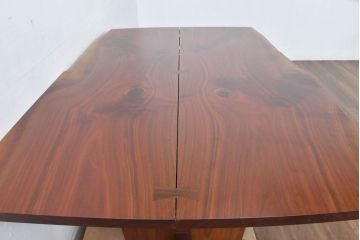 和製ヴィンテージ　美品　刻印なしの年代もの!!　ジョージ・ナカシマ(George Nakashima)　美しい木目とどっしりとした佇まいが魅力的なMINGUREN DINING(ミングレン)ダイニングテーブル　(R-084816)