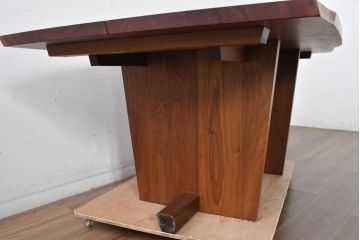 和製ヴィンテージ　美品　刻印なしの年代もの!!　ジョージ・ナカシマ(George Nakashima)　美しい木目とどっしりとした佇まいが魅力的なMINGUREN DINING(ミングレン)ダイニングテーブル　(R-084816)