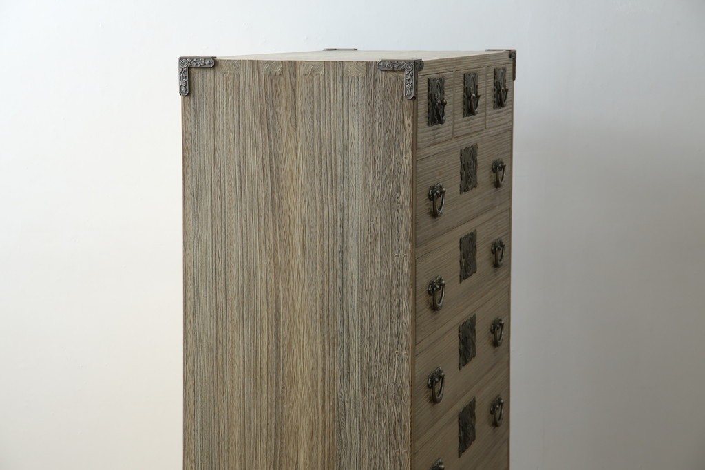 中古　会津松本(會津松本)　東西館　牡丹金具が上品な会津桐箪笥　定価約74万円　(R-084818)