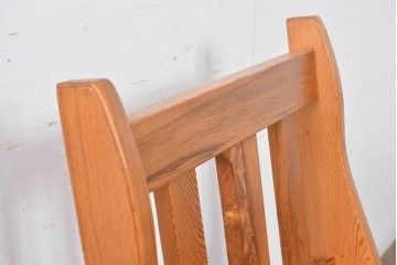 和製ビンテージ　美品　希少品　屋久杉　温もりと格調を備えた回転チェア2脚　セット定価約100万円相当　(R-084821)