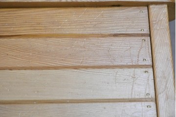 和製ビンテージ　美品　希少品　屋久杉　温もりと格調を備えた回転チェア2脚　セット定価約100万円相当　(R-084821)
