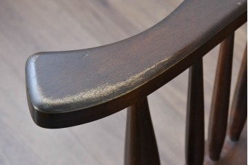 中古　美品　松本民芸家具　くつろぎの時間にぴったりなJ型ロッキングチェア　定価約24万円相当　(R-084822)