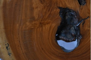 和製ヴィンテージ　総欅(ケヤキ)材　無垢材　重厚な佇まいが存在感を放つ一枚板の衝立て　(R-084824)